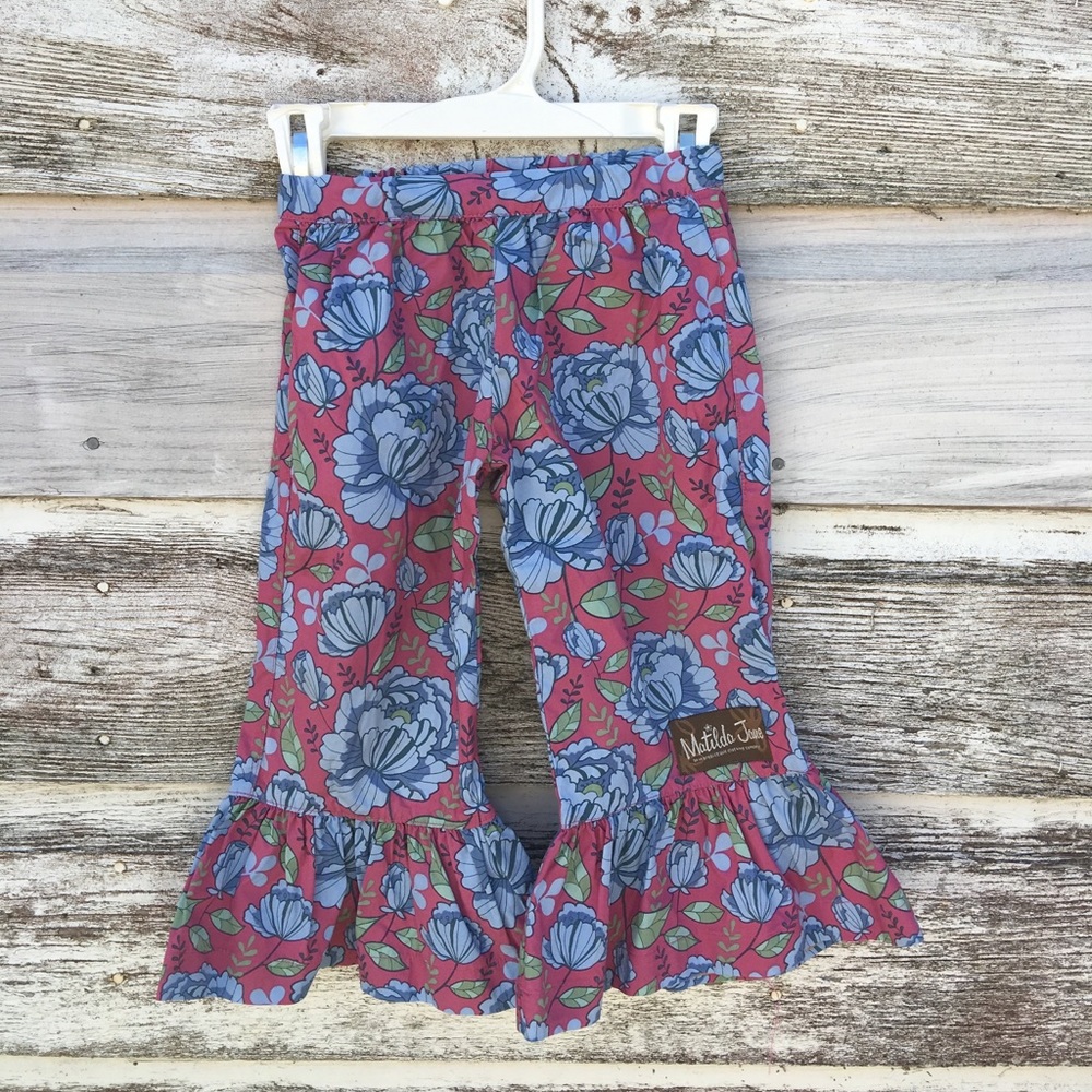 Matilda Jane floral ruffle pants